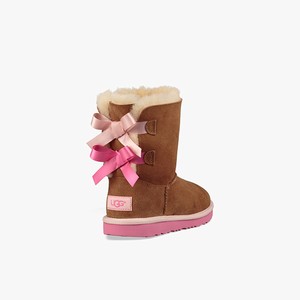 Ugg Bailey Bow II Kids Classic Boots Brown/Pink (1920RGPUC)